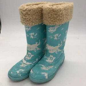 Size 3 Blue White UGG Rain Boots